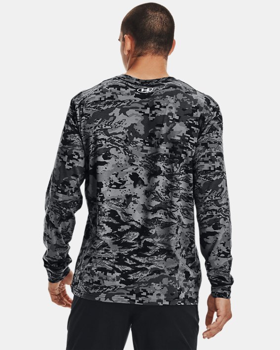 Men's UA ABC Camo Long Sleeve in Black image number 1